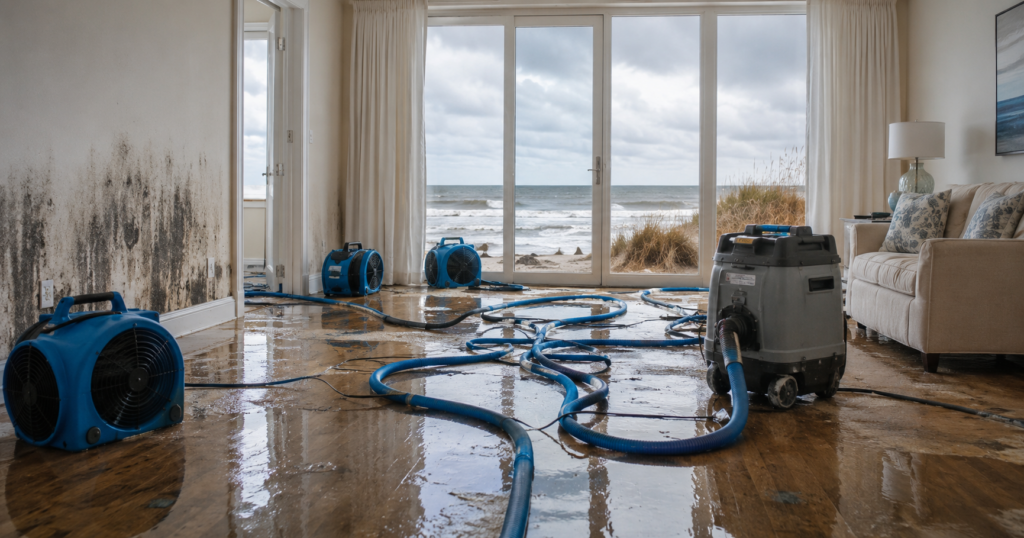 Water damage hurricane