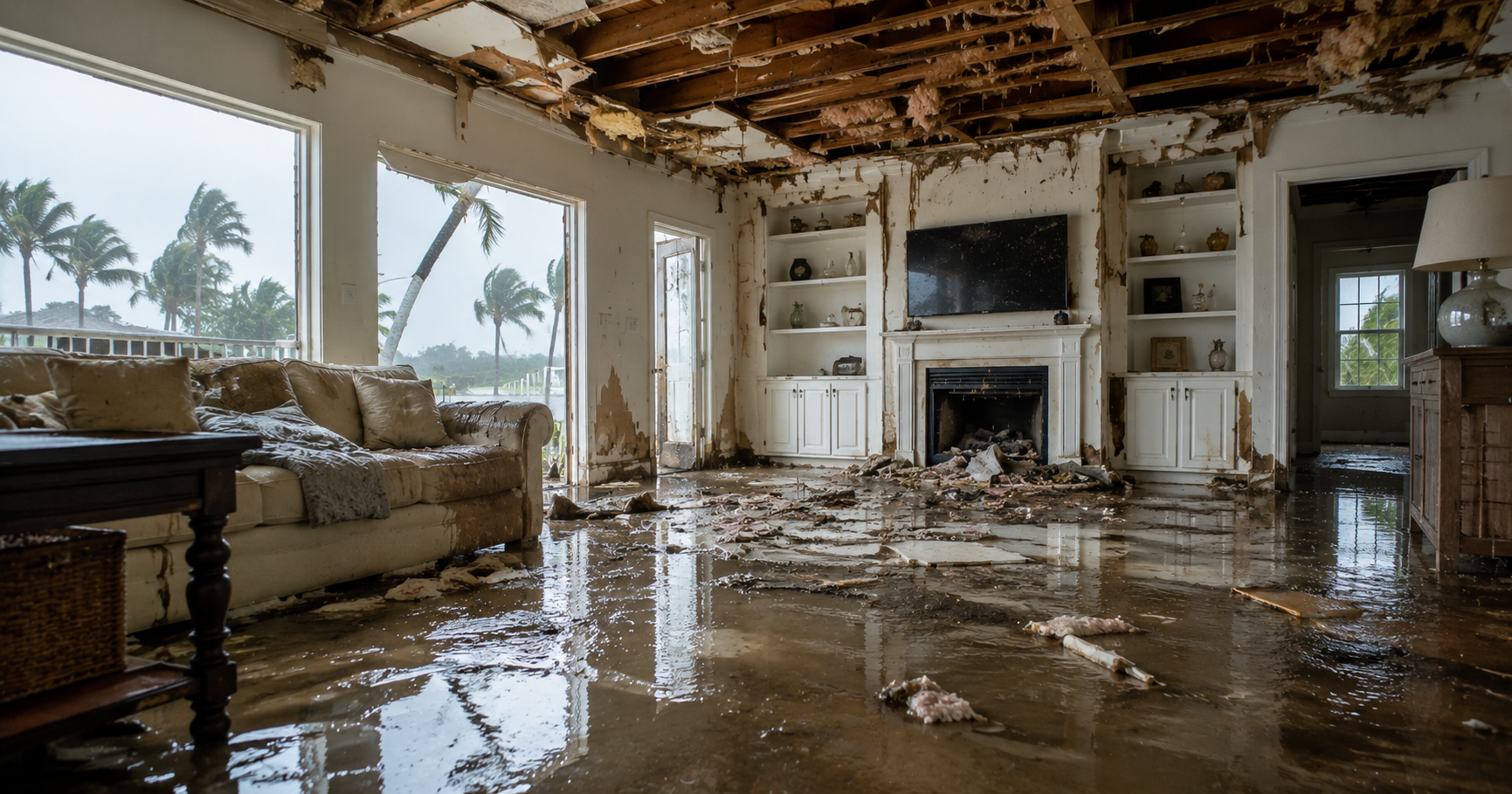 Water damage hurricane